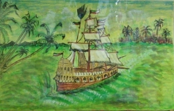 colored ship by Raja Hussain